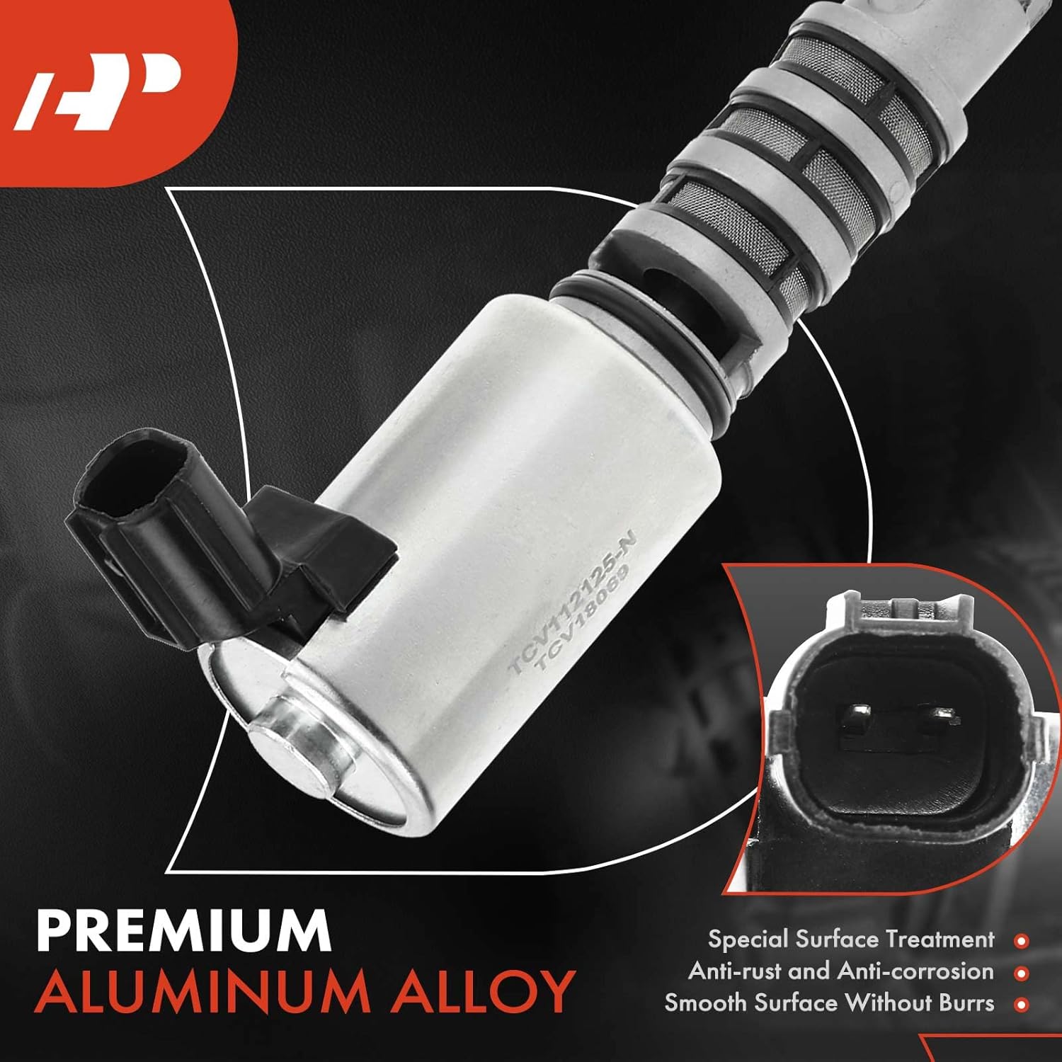 A-Premium Engine Variable Valve Timing (VVT) Solenoid Compatible with Honda CR-V 2005-2011 Civic 2006-2015 & Acura TSX 2004-2013 RDX 2007-2012 ILX 2013-2015, Replace# 24356-3E000