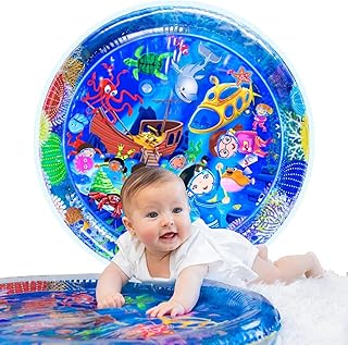 بساط مائي للأطفال من كيدزون، مصنوع من PVC، مناسب للجنسين من عمر 3 أشهر. مانع للتسرب ومتنقل وخالٍ من BPA. يساعد في تنمية المهارات الحركية والإدراكية.