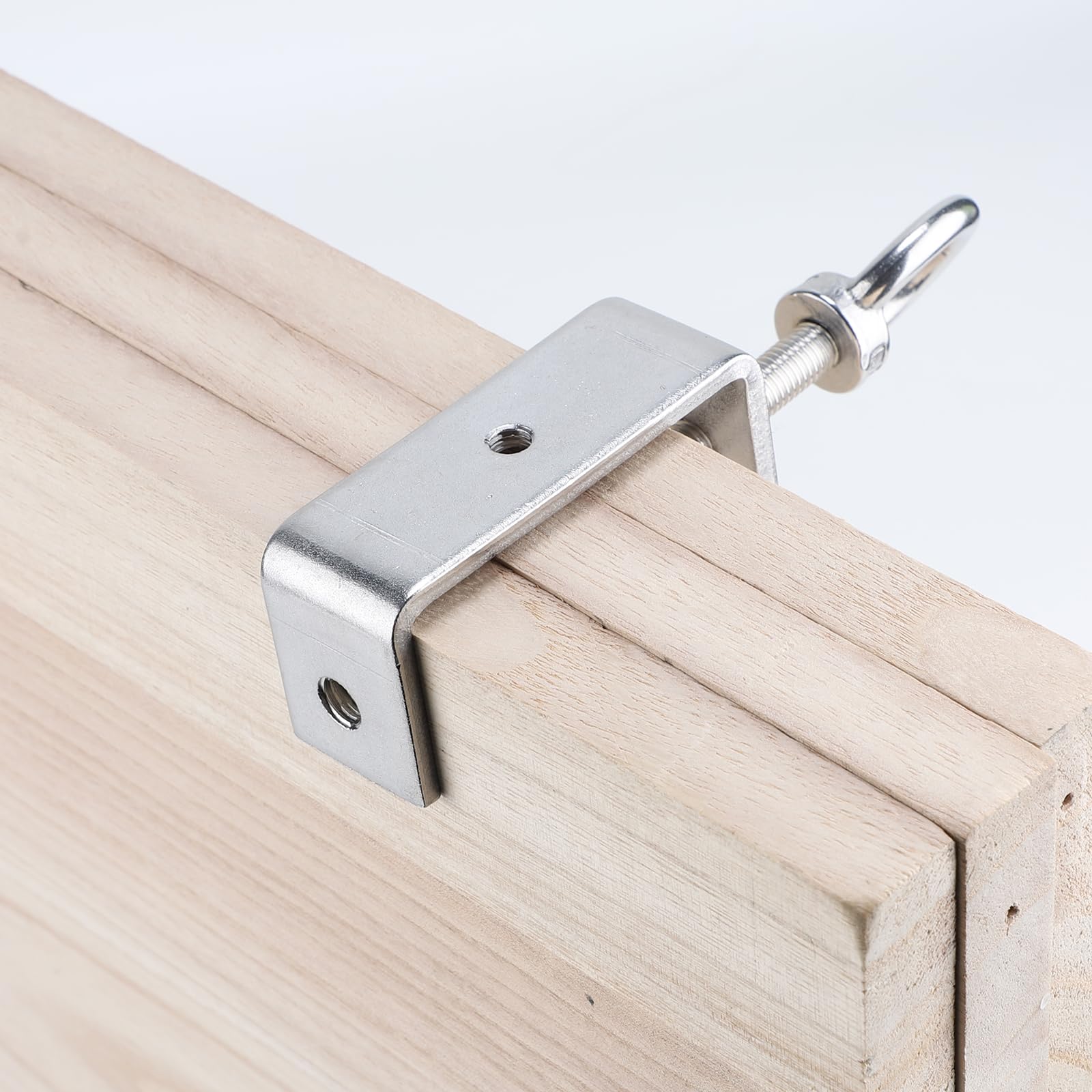 EXLECO Lot de 4 pinces en C de 24-70 mm en acier inoxydable - Pince à vis - Pince de fixation pour le travail du bois, le soudage, la menuiserie, les ouvertures de mâchoire réglables