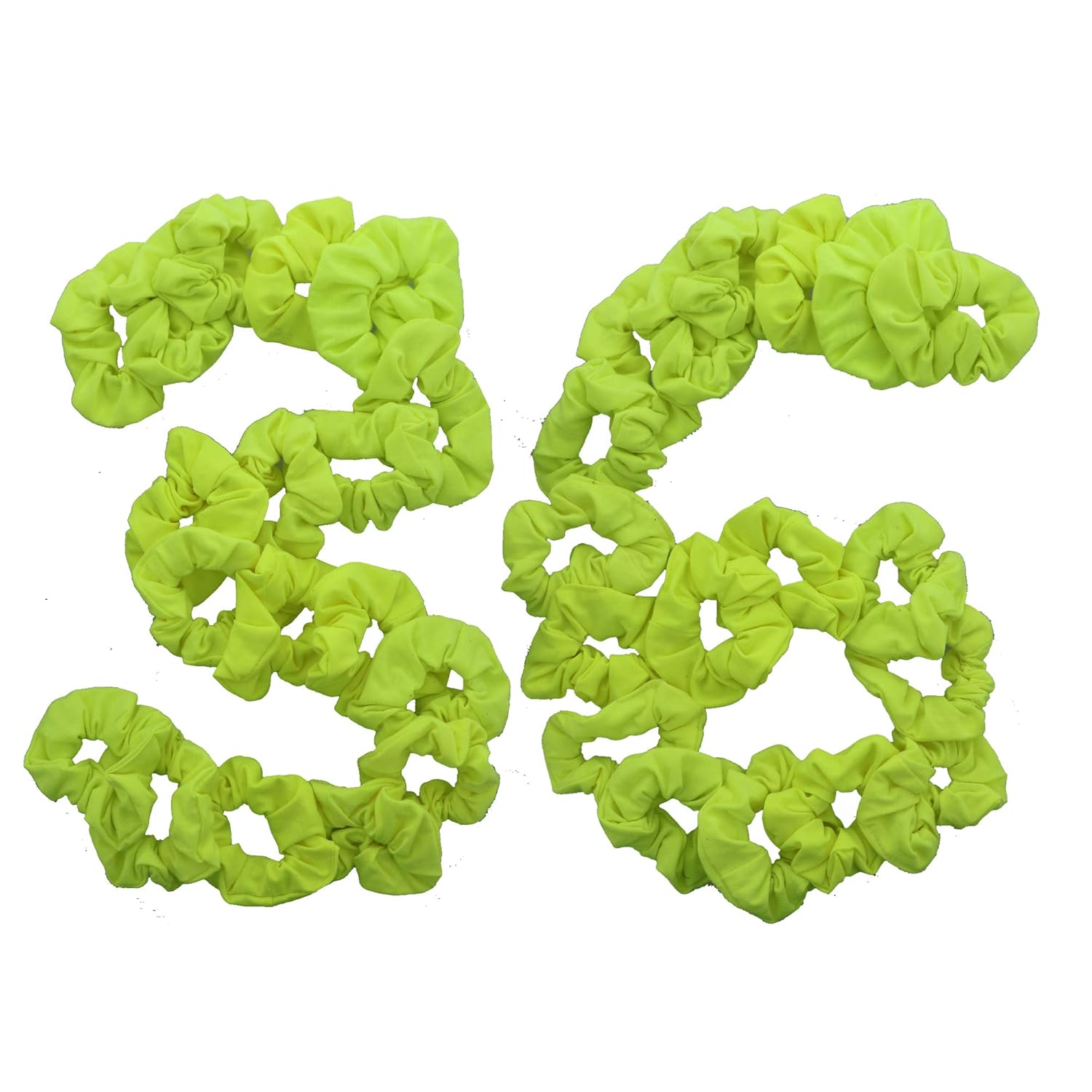 36 Pcs Solid Hair Scrunchies - Black