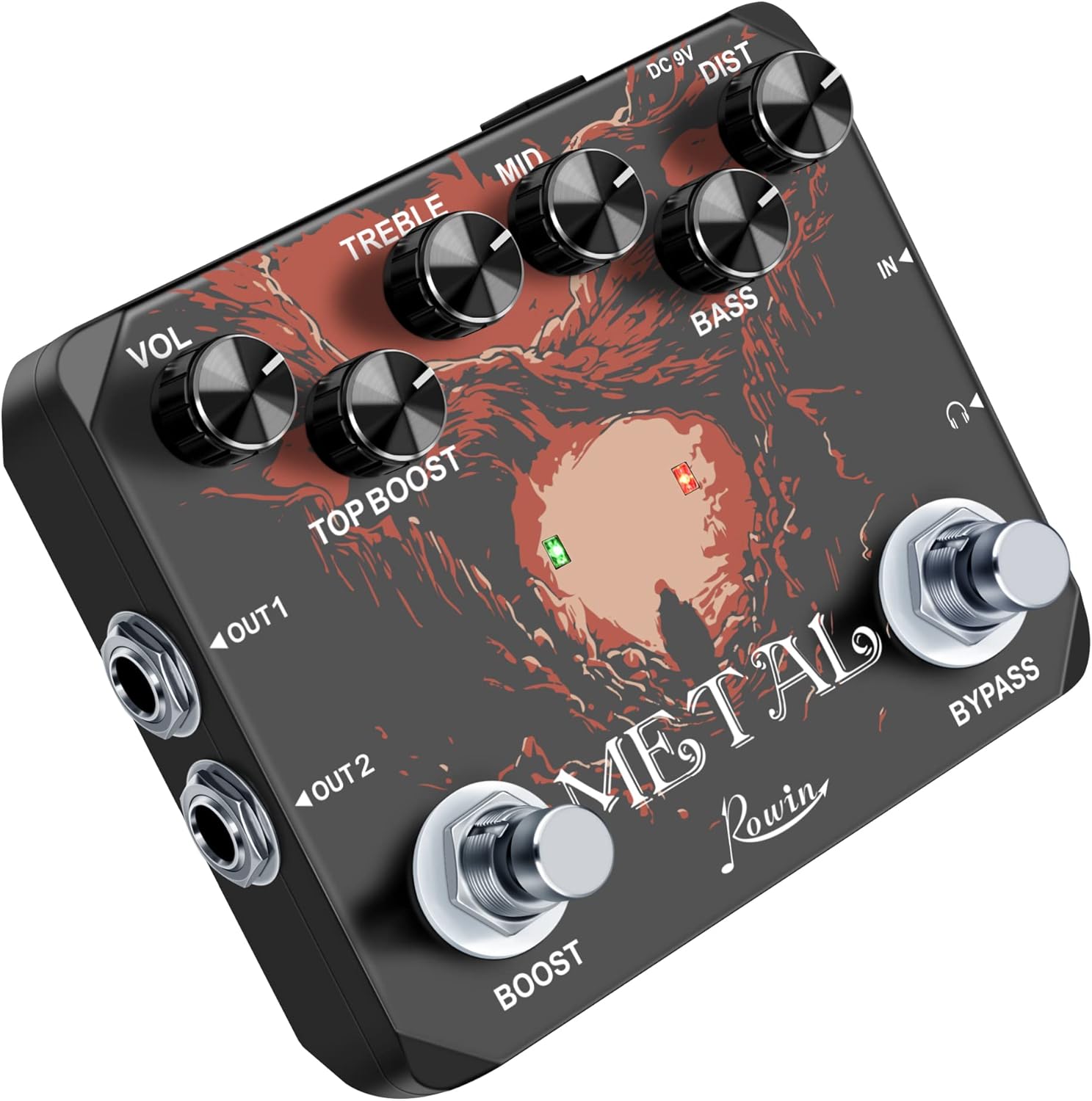 Rowin LTL-03 Metal Guitar Effect Pedal Full Metal Case True Bypass