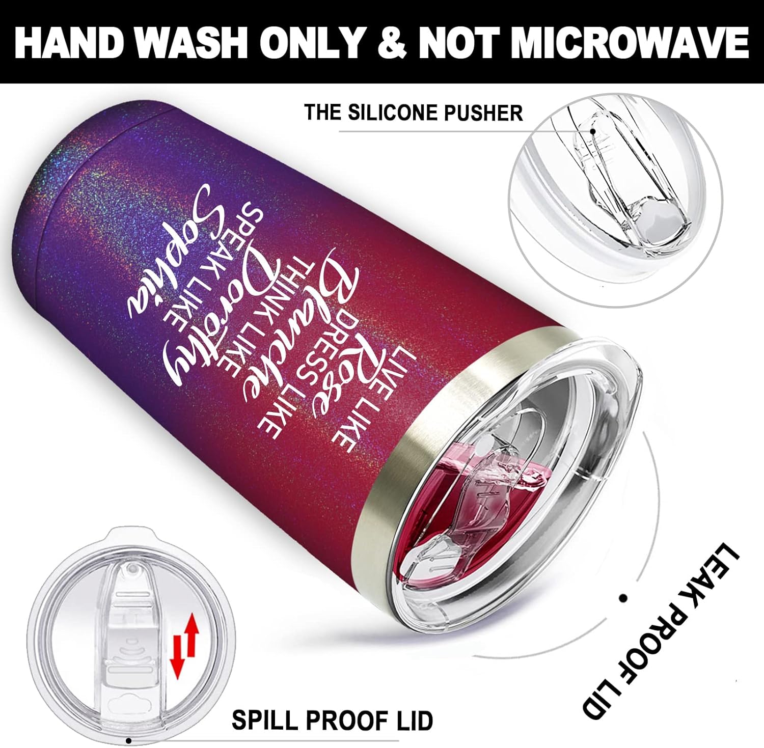 SpenMeta Golden Girls Merchandise - the Golden Girls Gifts for Women - Friendship Gifts for Women Friends - 20oz Tumbler Cup - Image 9