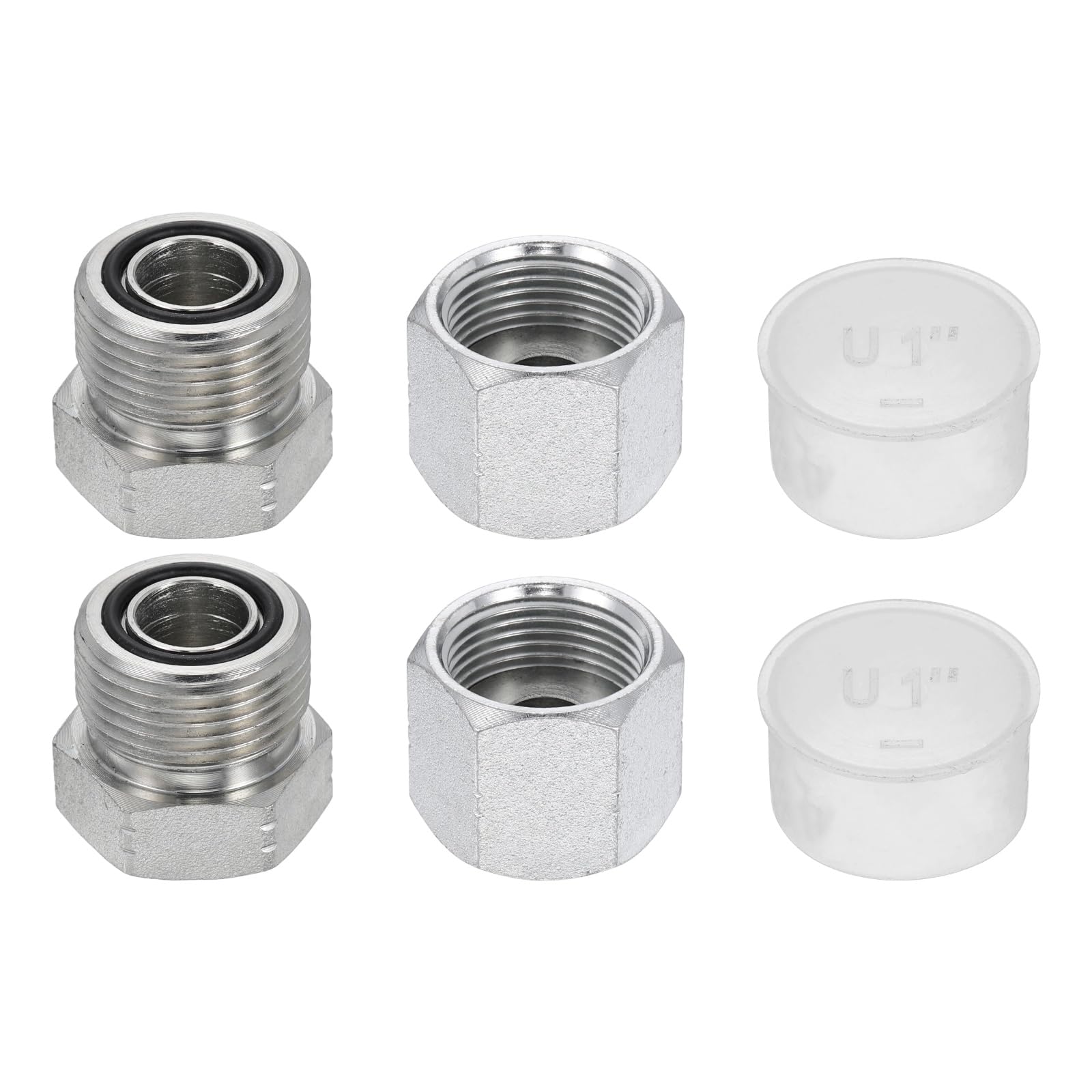 Juego de 2 tapas hidráulicas ORFS-10 tapones surtidos junta tórica manguera industrial