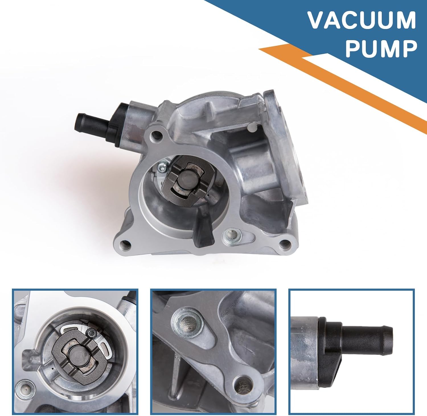 Brake Vacuum Pump Automotive for Volkswagen Tiguan CC Eos 2009-2015 GTI 2008-2014 Jetta 2008-2010 2012-2013 Beetle 2012-2013 Audi A3 2008-2013 2015 Audi A3 Quattro 2015 Replace 06H145100AD