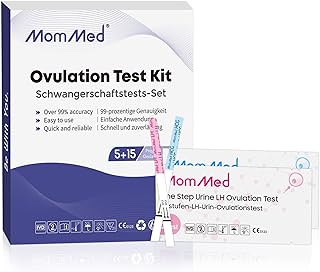 MomMed 15 Ovulation Test Strips and 5 Pregnancy Test Strips Combo Kit,Pregnancy Tests and Ovulation Predictor Kit,Accurately Track Ovulation and Detect Early Pregnancy