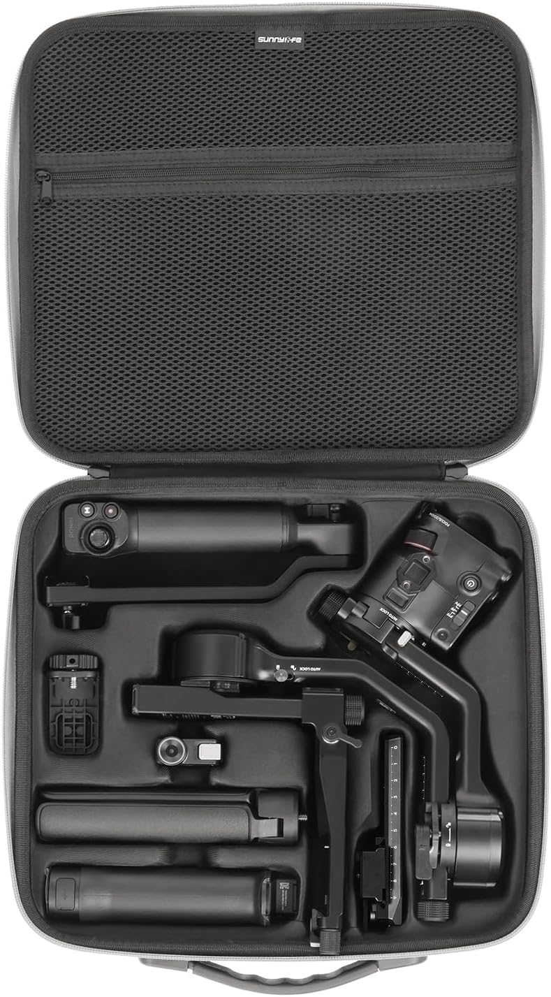 RS 5 Case, Protective Travel Hard Carrying Case for DJI RS 5 Gimbal Stabilizer, Large Capacity Storage Shoulder Bag Portable Organizer for DJI Ronin RS5 Combo Accessories