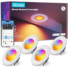 Govee Smart Retrofit Recessed Lighting 6 Inch, Wi-Fi Bluetooth Direct Connect RGBWW Retrofit Can Lights, 65 Scene Modes, Works with Alexa &amp; Google Assistant, 1000 Lumens, 4 Pack