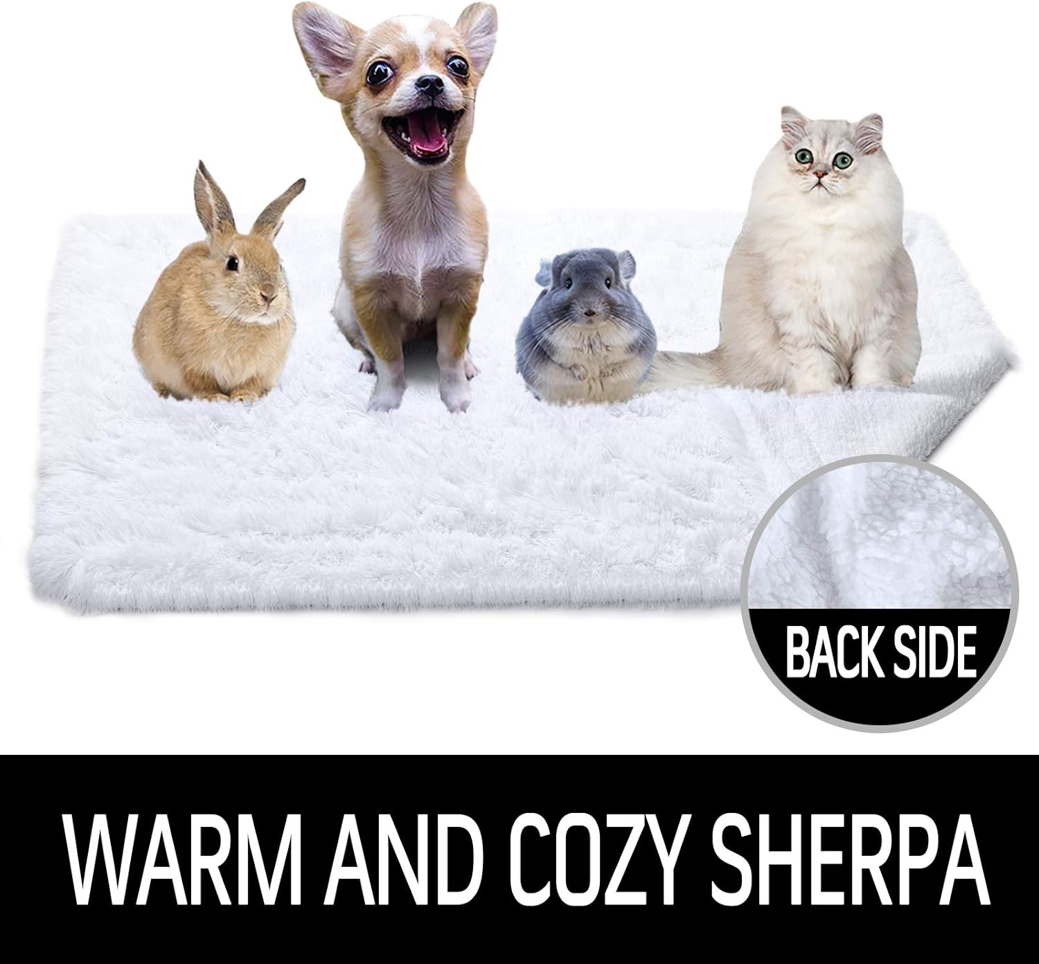 review LOCHAS Luxury Fluffy Dog Blanket, Extra Soft and Warm Sherpa Fleece Pet Blankets for Dogs Cats, Plush Furry Faux Fur Puppy Throw Cover, 20''x30'' White