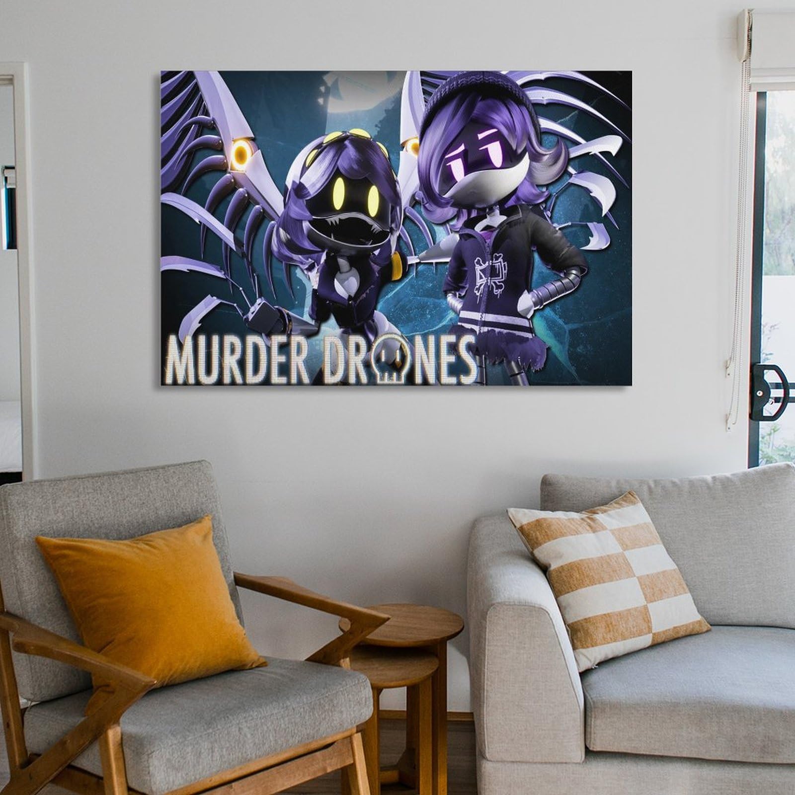 Poster Murder Drones Sur Toile 20x30 Cm - Style Vintage, Décoration Chambre, Sans Cadre - 2