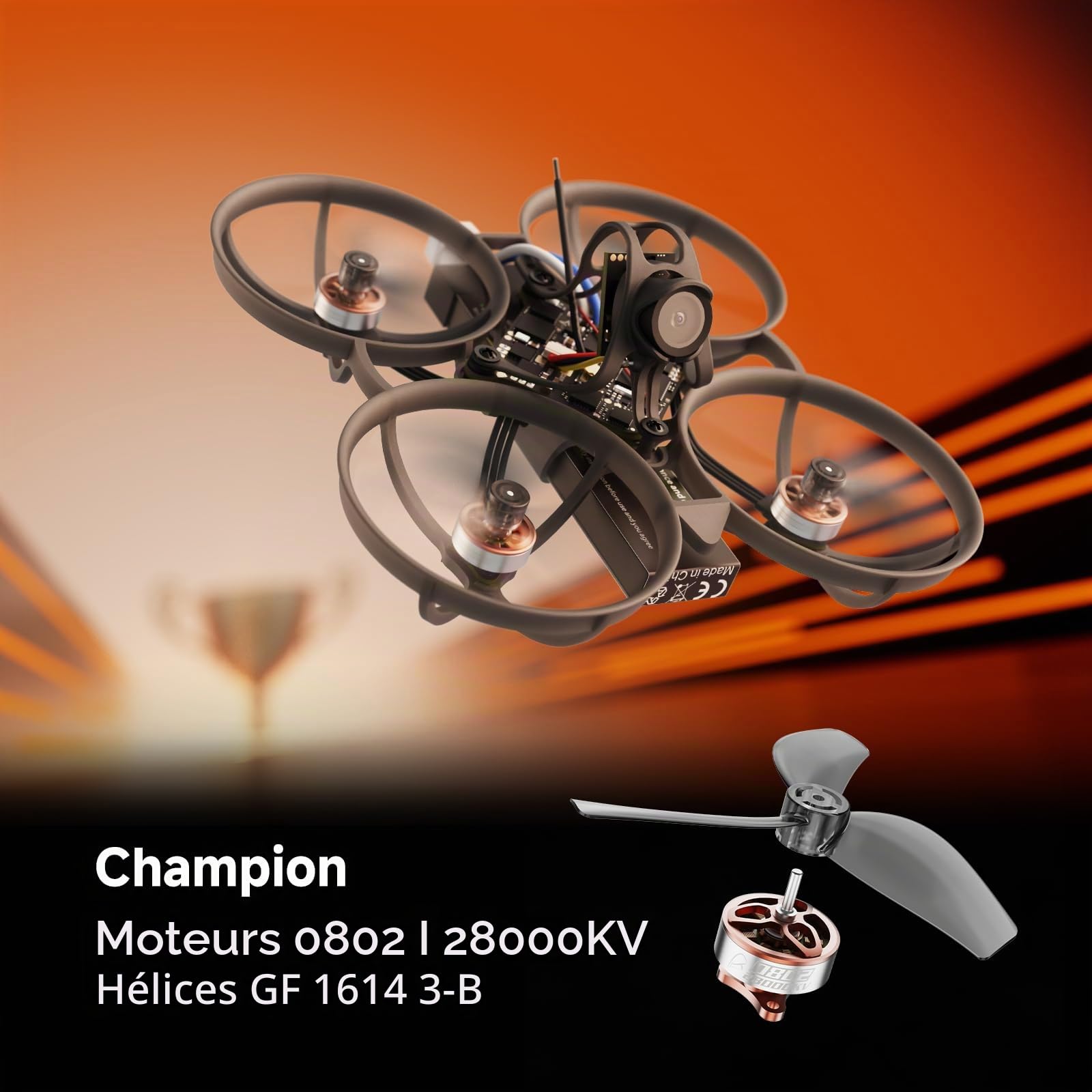 BETAFPV Air75 II Brushless Whoop Quadcopter, for Champion FPV Quadcopter | 1S FPV Drone, Ultra-Lightweight, Matrix G4 5IN1 II FC, 0802 28000KV Brushless Motor, 1614-3B Prop, C03 Camera Air II Canopy