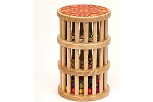 Classic Developmental Wooden Baby Toys: A-Maze Rain Rush Dexterity Tower