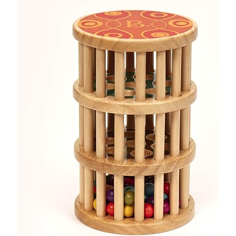 Classic Developmental Wooden Baby Toys: A-Maze Rain Rush Dexterity Tower