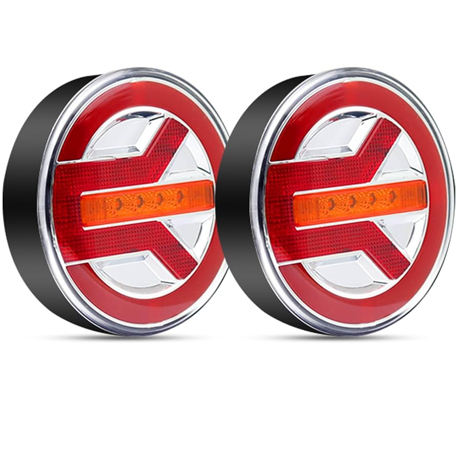 4トントラックテールランプ 2個セット 赤/オレンジ/白 4