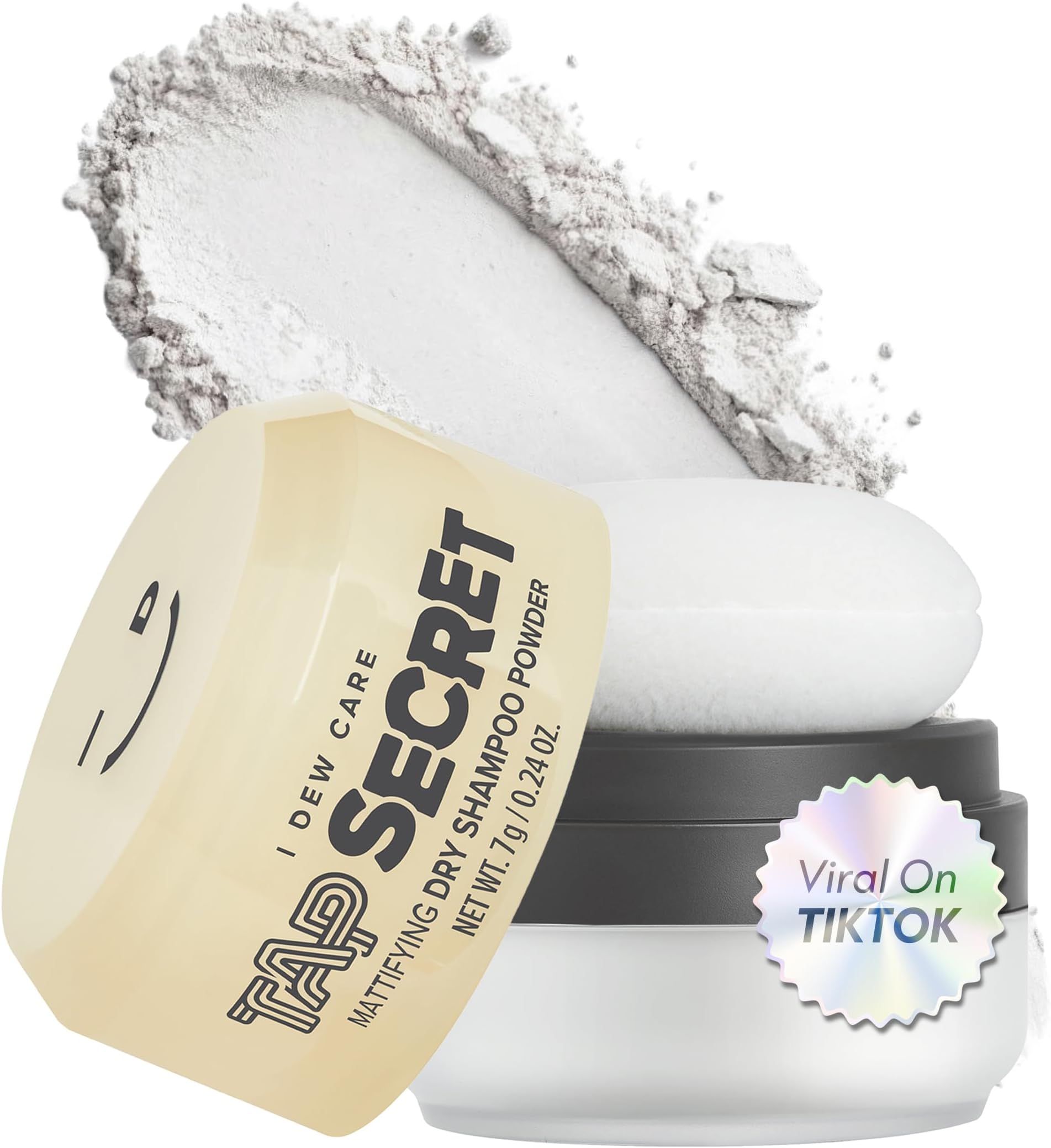 I DEW CARE Biotin Clarifying Dry Shampoo - Tap Secret Original | Strengthening & Volumizing, Powder Type, Refillable, Travel size, Non-aerosol, Brunette, Korean Ginseng, Dry Shampoo for Women, 0.24 Oz