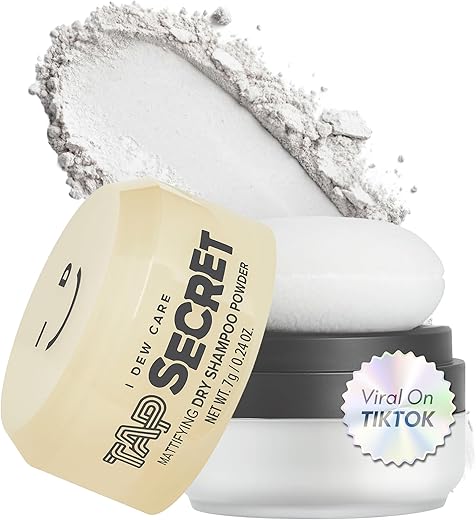 I Dew Care Dry Shampoo Powder – Tap Secret | With Black Ginseng, Non-aerosol, Benzene-free, Mattifying Root Boost, Fuller Looking Dry Hair Shampoo, No White Cast, Travel Size Dry Shampoo Woman, Gifts, 1 Count, 0.27 Oz