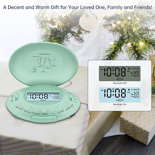 Miniatura 5 de DreamSky Reloj despertador vibratorio para adultos que duermen pesadamente, agitador de cama recargable debajo de la almohada para personas con