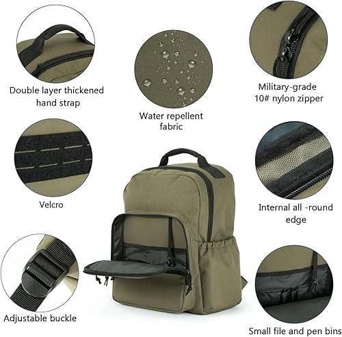 Miniatura 7 de VEAGIA Mochila táctica para computadora portátil de viaje, mochila de trabajo resistente grande para hombres y mujeres Aprobado por aerolíneas,