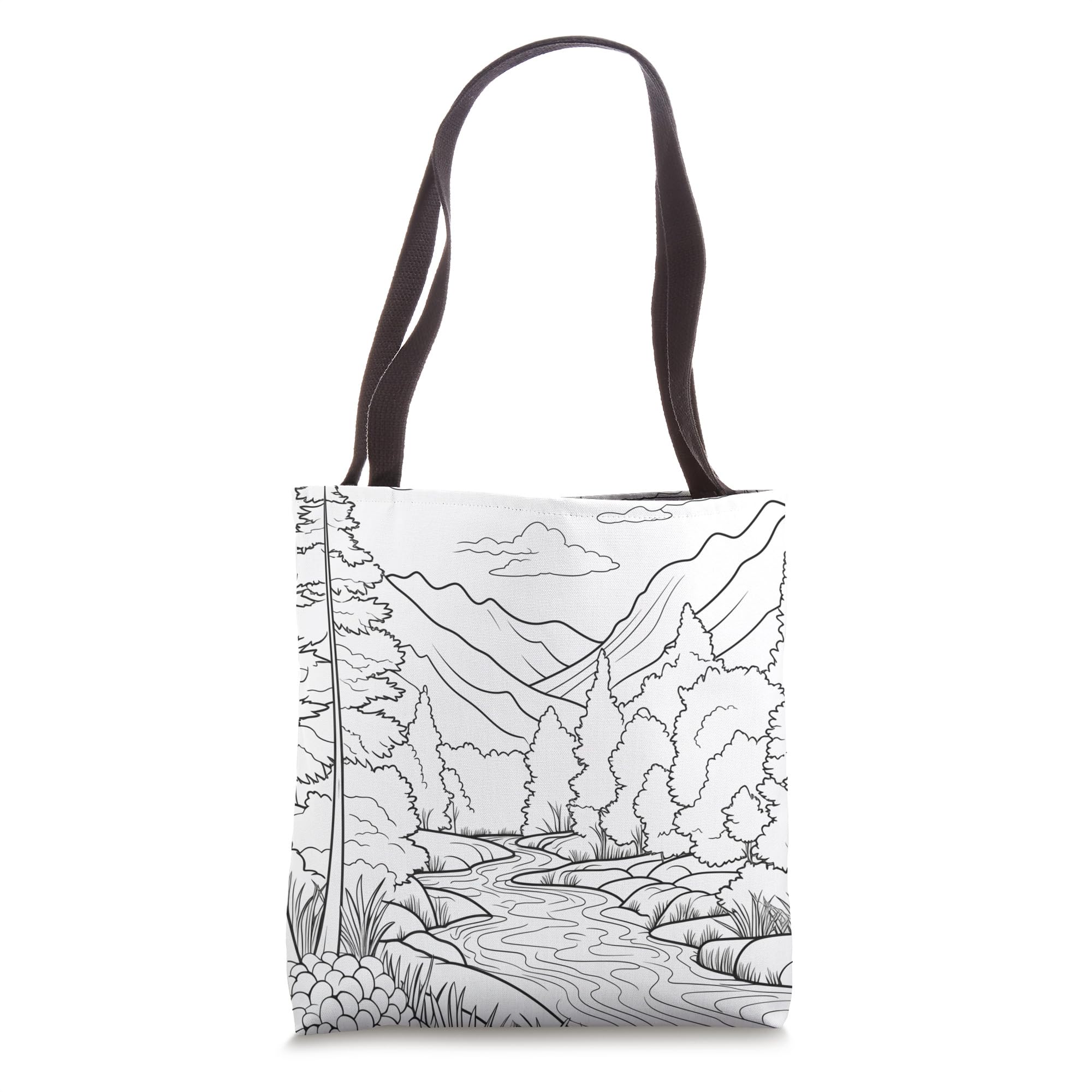 Color your Bag Choose Your Own Colors Coloring Adult Nature Tote Bag