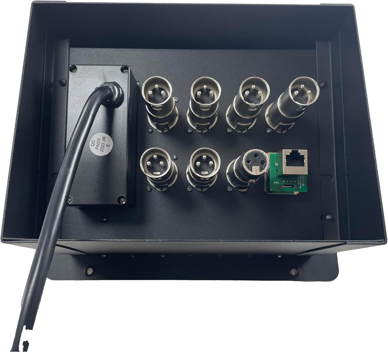 PROCRAFT Large Gap LID Feed-Thru RECESSED Stage Pocket/Floor Box w/ 1 Wired AC 6 XLR Female 1 XLR Male 1 RJ45
