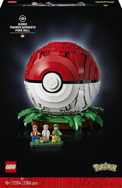 LEGO Pokémon Poké Ball Moments Culte de Dresseur - Maquette pour Adulte avec Figurines de Pikachu, Évoli & 2 Minifigurines - Décoration Intérieure DIY - Idée de Cadeau Gaming Collector 72154
