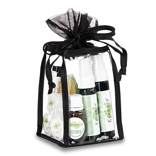 Essance Kit de cuidado facial de viaje para principiantes, juego completo de cuidado de la piel con productos de cuidado de la piel de tamaño de