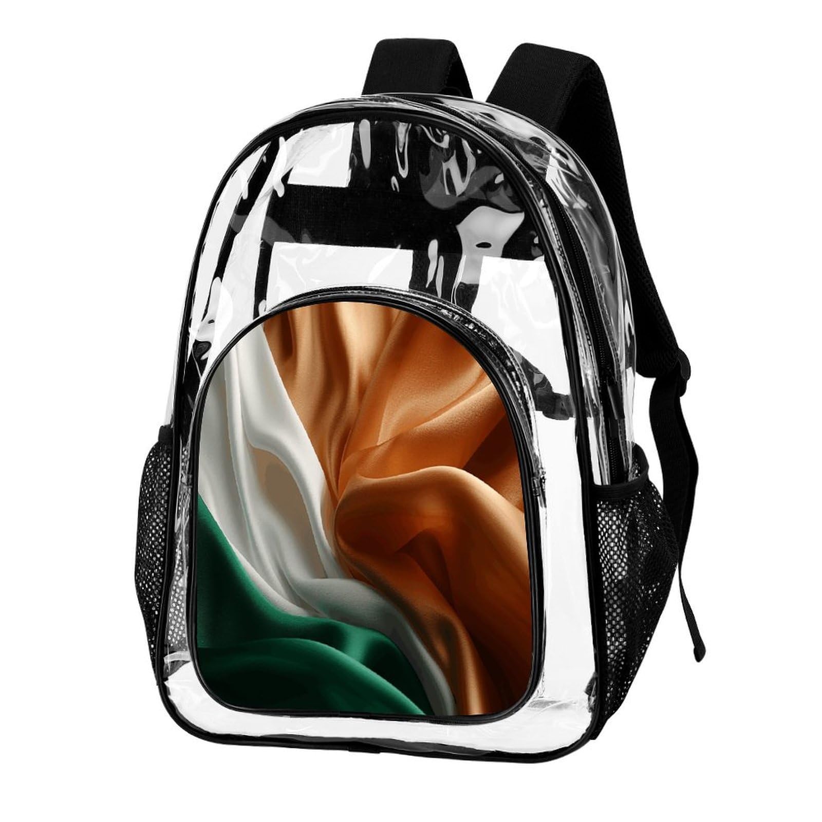 Transparenter Rucksack aus weichem Stoff, groß, transparent, PVC, Büchertasche für Sicherheit, Arbeit, Reisen, Stadion