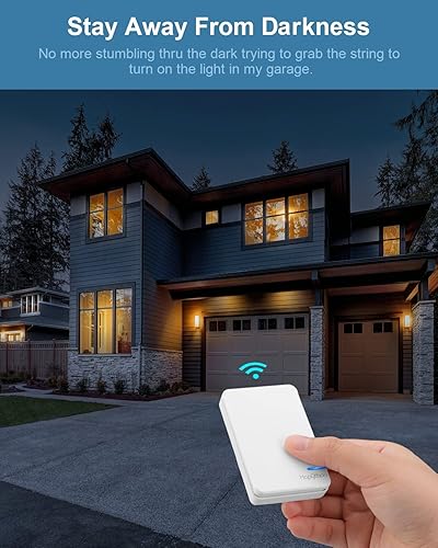 Miniatura 7 de Soporte de base de bombilla E26E27 con control remoto, kit de interruptor de luz inalámbrico sin cableado para lámparas de 500 W