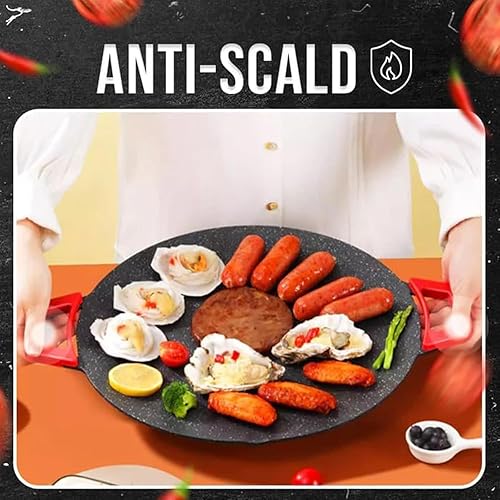 Miniatura 3 de Sartén eléctrica antiadherente para interiores, parrilla eléctrica antiadherente de 11 a 15.74 pulgadas, parrilla eléctrica coreana multifuncional