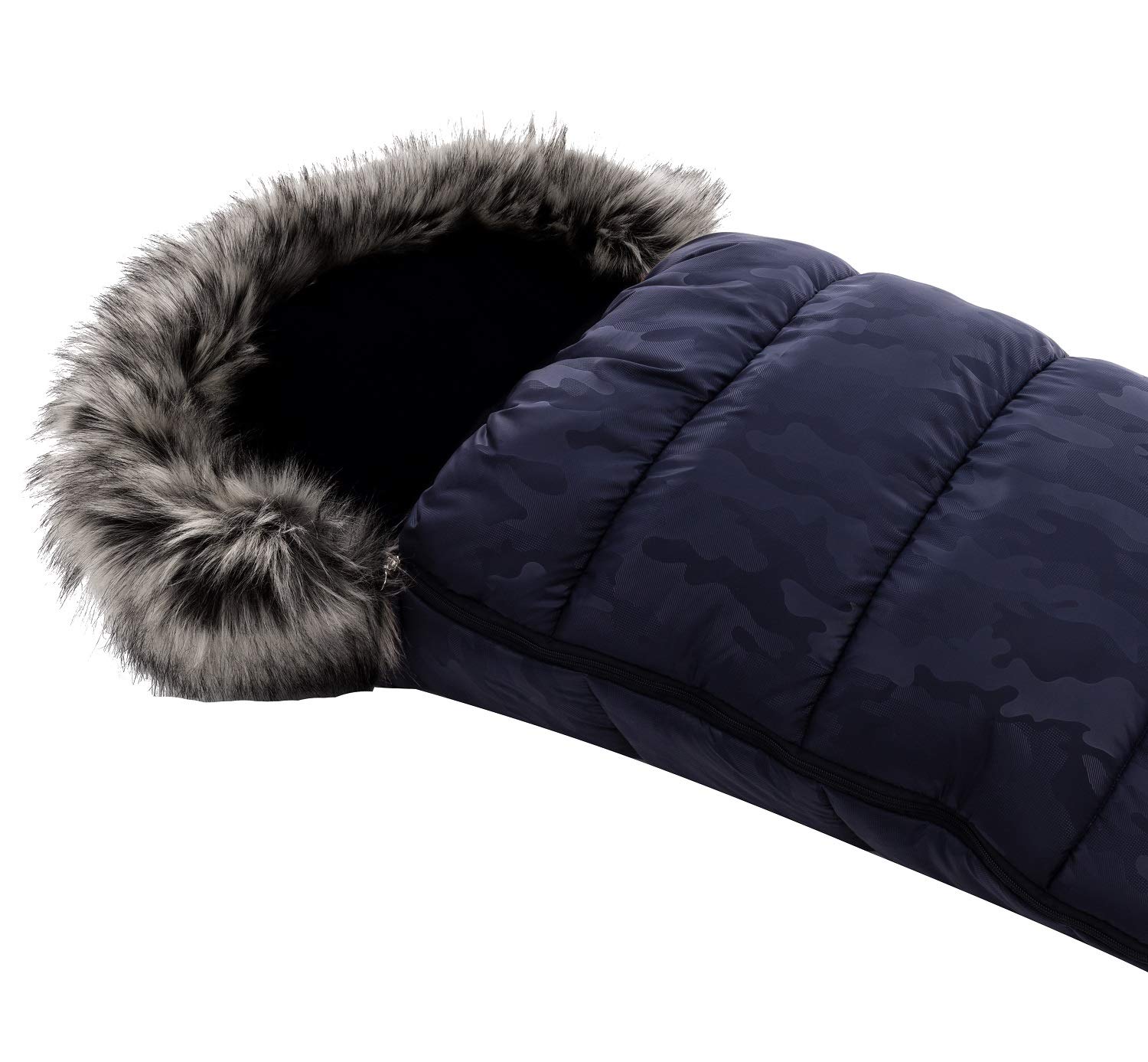 Vizaro - Saco Térmico de Invierno para Carrito o Silla de Paseo Bebé - Abriga y no suda - Gama Alta Premium - Color azul con Forrito Pelusa Gris - H