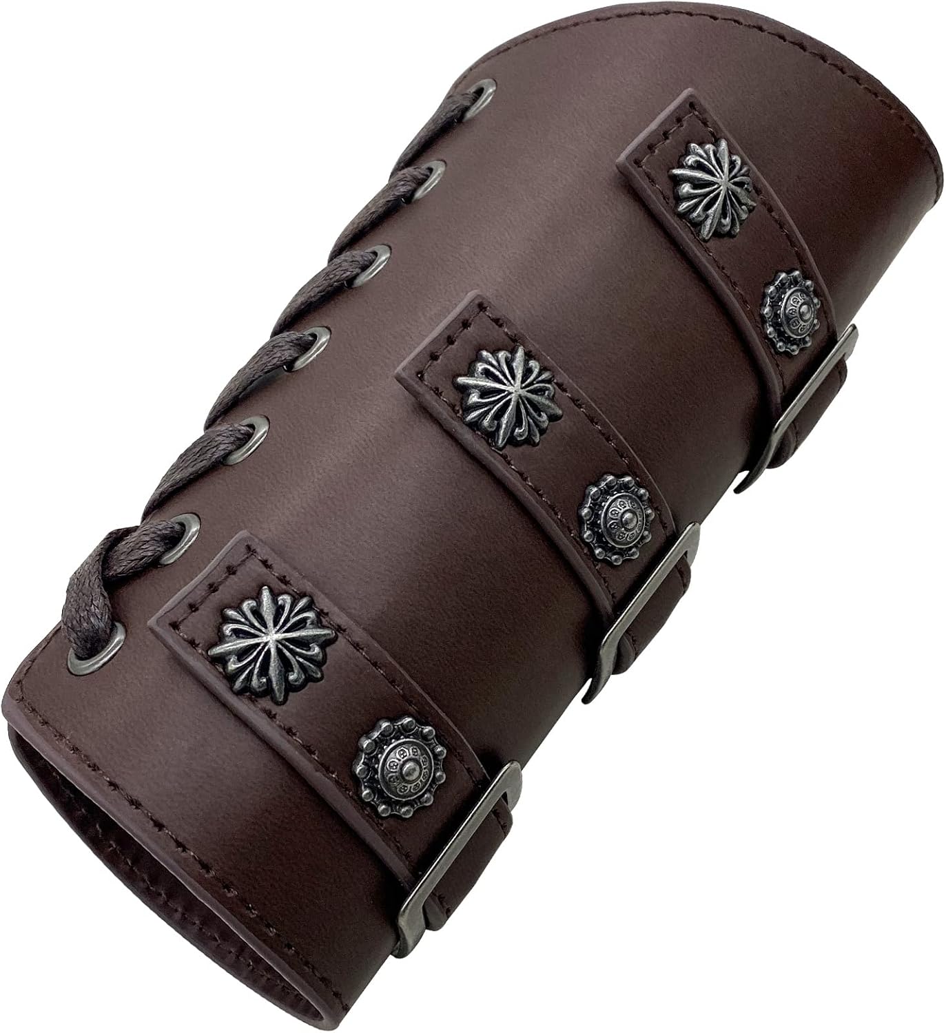 Artificial leather arm guard Medieval vintage Knight guard COSPLAY stage costume props Renaissance costume, arm set pair
