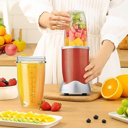 Miniatura 5 de PODCAY Piezas de repuesto para licuadora Nutribullet, tazas de 32 onzas y 24 onzas con cuchilla extractora de repuesto, compatible con licuadoras