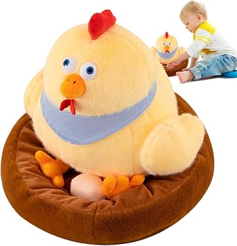 Plush Chicken, Chicken Plush Toy - Chicken Plush Cartoon Chicken Coop Chicken Plush 30cm - Soft Simulation Chick Toy for Adult, Kids, Living Room, Bedroom, Sofa