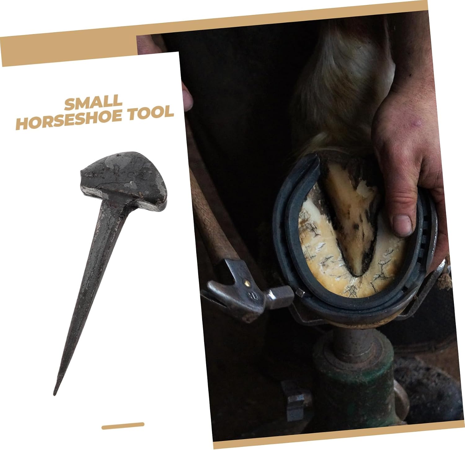 50Pcs Horseshoe Fixing Nails for Equestrian Tack Durable Iron Nails for Horse Hoof Protection Easy Installation Hoof Tool for Farriers and Horse Owners