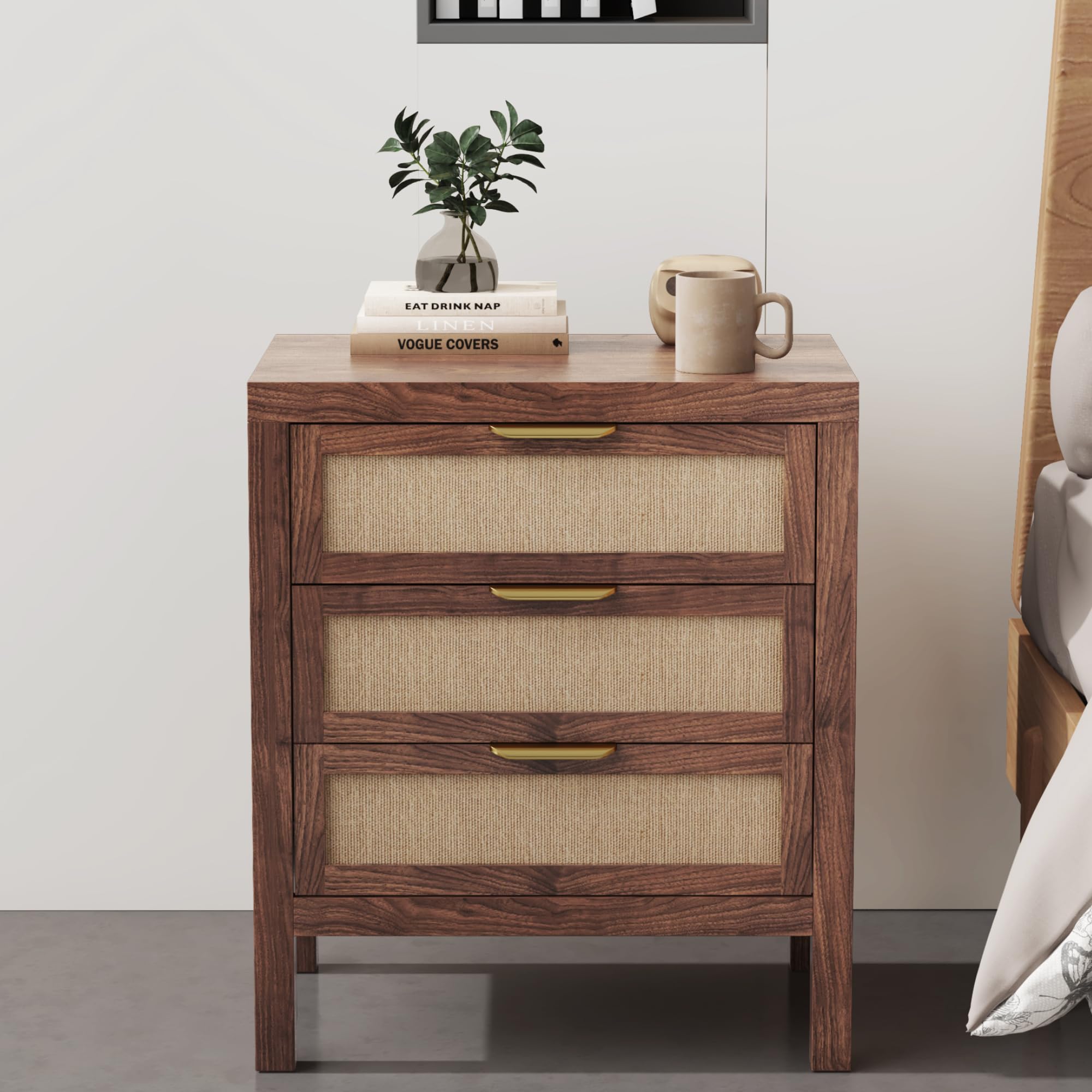 Amazon.com: GRENMEY 3 Drawer Dresser, Modern Closet Dressers Chest of ...