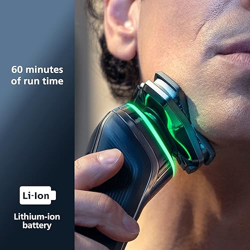 Vista 7 de Philips Norelco Shaver 9800, S9987/85 + cartucho de repuesto de cápsulas de limpieza rápida Philips Norelco CC12/52 Negro