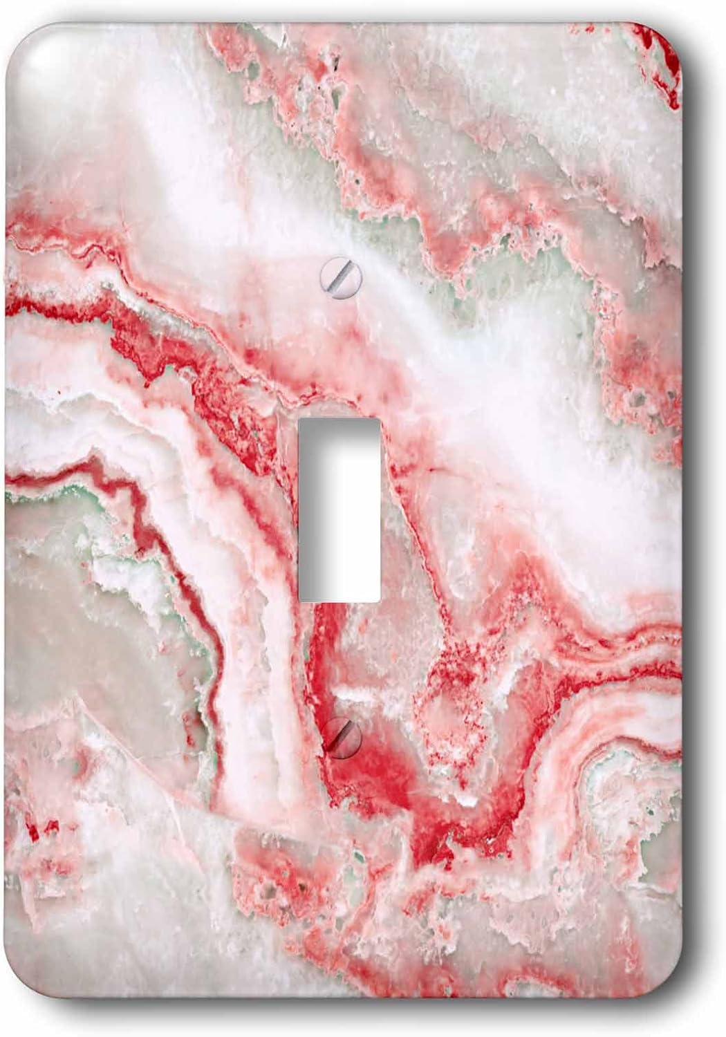 3dRose Image of Trendy Luxury Orange Rose gold Quartz Gemstone Agate Geode single toggle switch