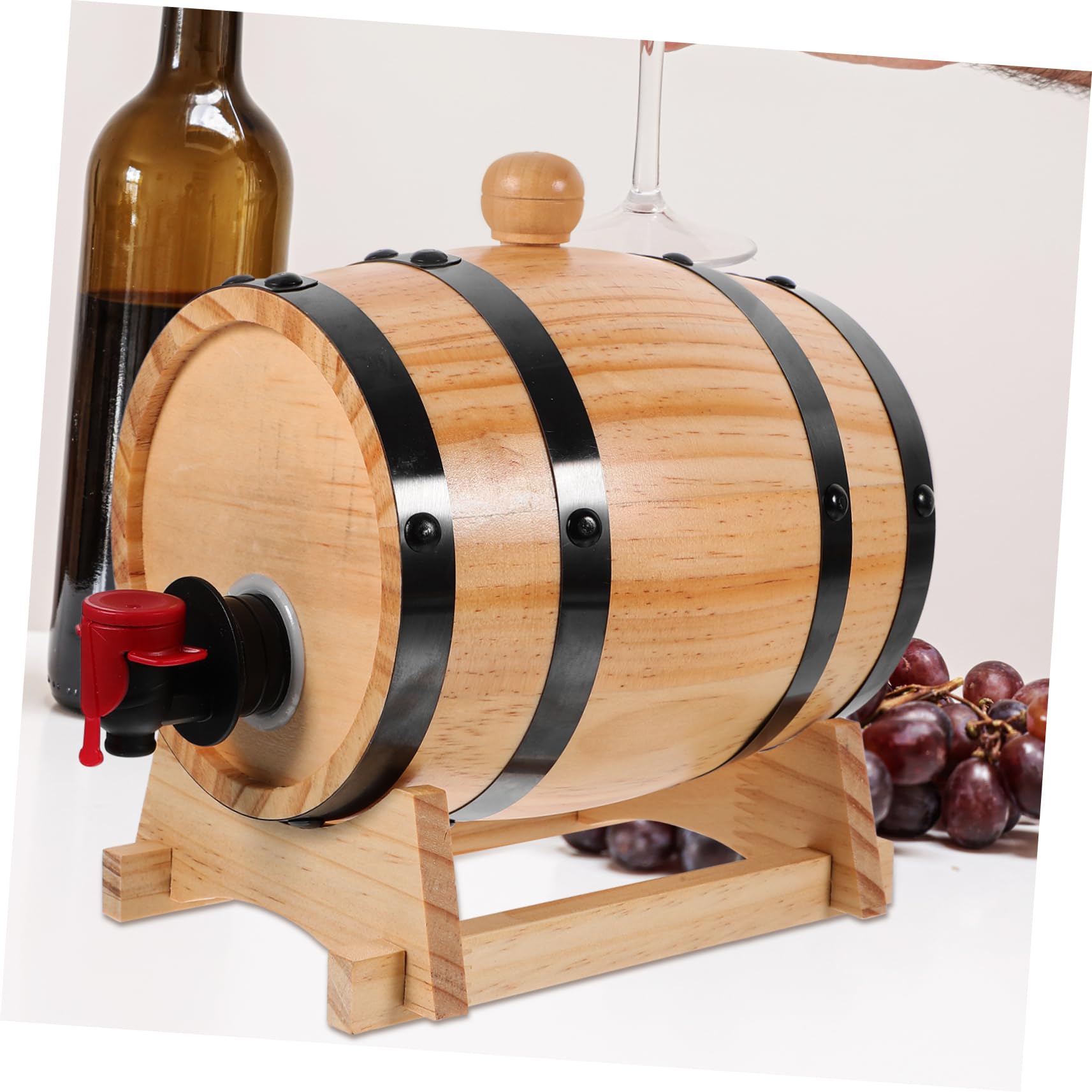 Garneck 1set Wooden Wine Aging for Whiskey Beer and Wine Storage Wooden Craft Dispenser for Home Bars and Parties