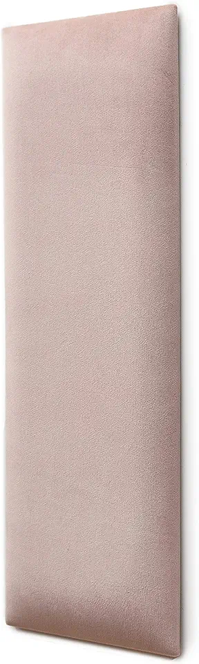 Placa Cabeceira Modulada Adesiva Estofada 20cm x 60cm Unidade - Veludo Nude