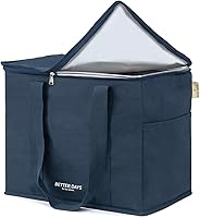 Vista 1 de Bolsa de comestibles reutilizable aislada a prueba de fugas, bolsa térmica grande aislada Bolsas de compras aisladas para comestibles Bolsa