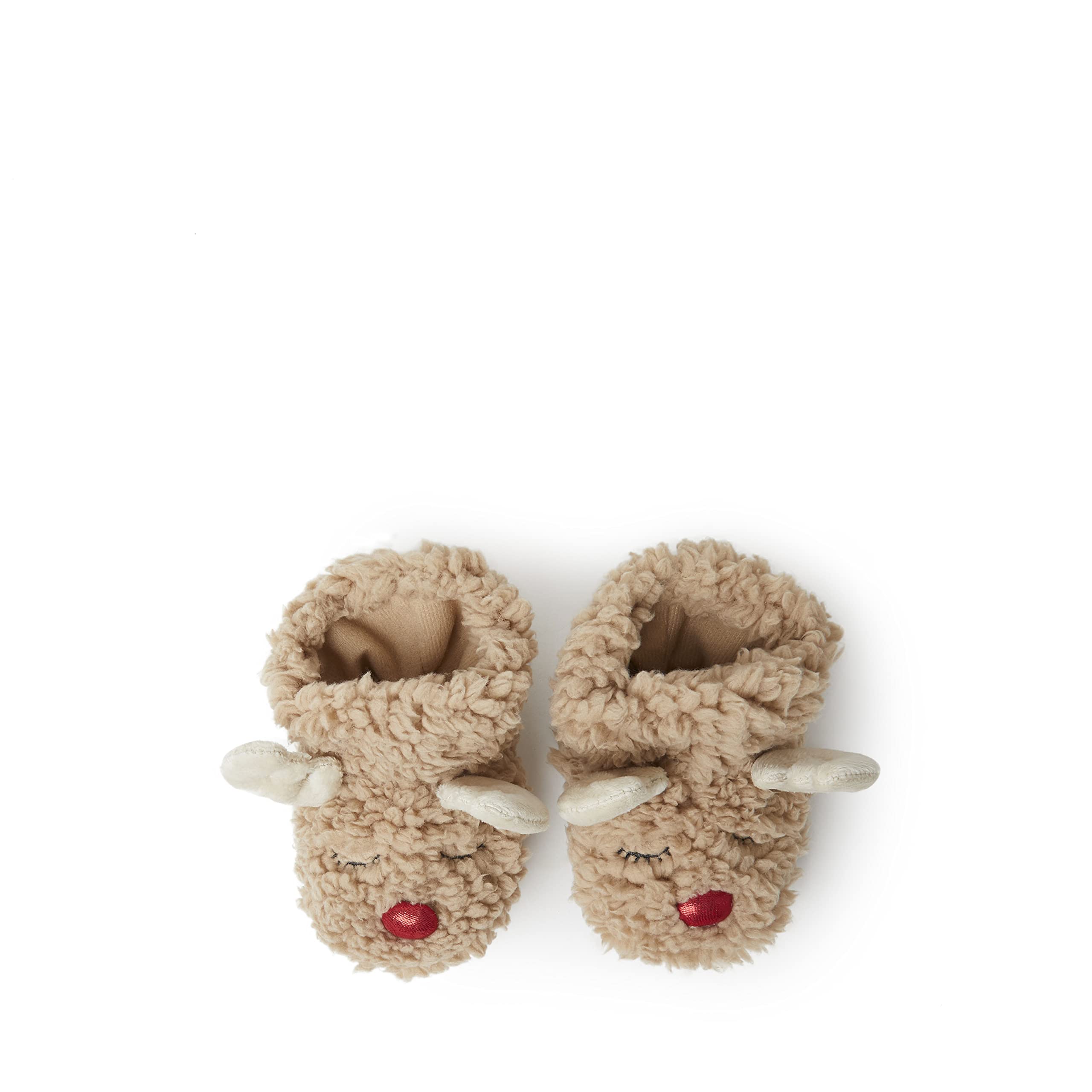 Dearfoams Matching Family Holiday Christmas Turkey Scuff Slipper, Baby Reindeer, US 0-3 Unisex Infant