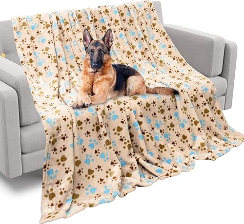 Rezutan Mantas para Perros Grandes, Mantas de Franela para Perros y Gatos Lavables, Suave Manta para Mascotas y Funda para Jaula de Perro, Lindo