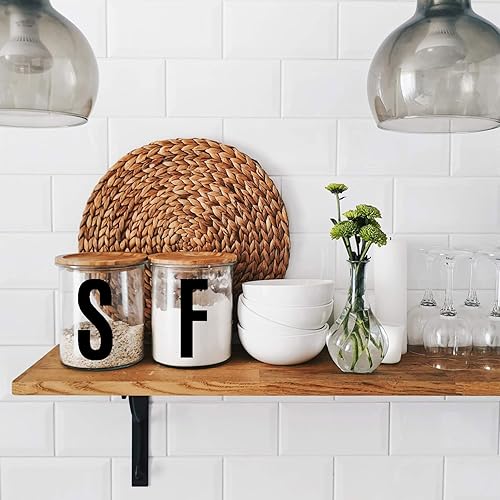 Miniatura 6 de 400 piezas de 24 hojas grandes de letras negras de 2.5 pulgadas, autoadhesivas, letras grandes, letras del alfabeto, kit de calcomanías para buzón,