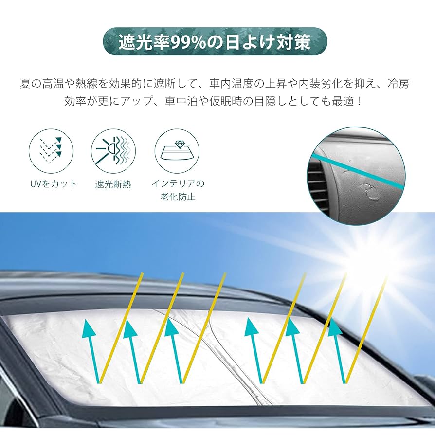 Amazon | HUAHAO 新型 VW専用 ゴルフ7 ゴルフ7.5 サンシェード