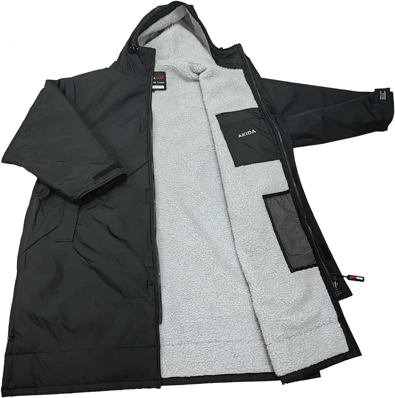 Akida Oversized Changing Robe/Swim Parka,Waterproof Surf Poncho Warm Coat Jacket,Quick Dry Wetsuit Changing Towel.