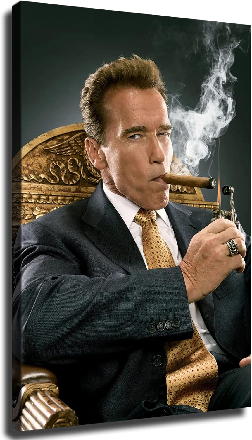 Arnold Schwarzenegger Smoking A Cigar