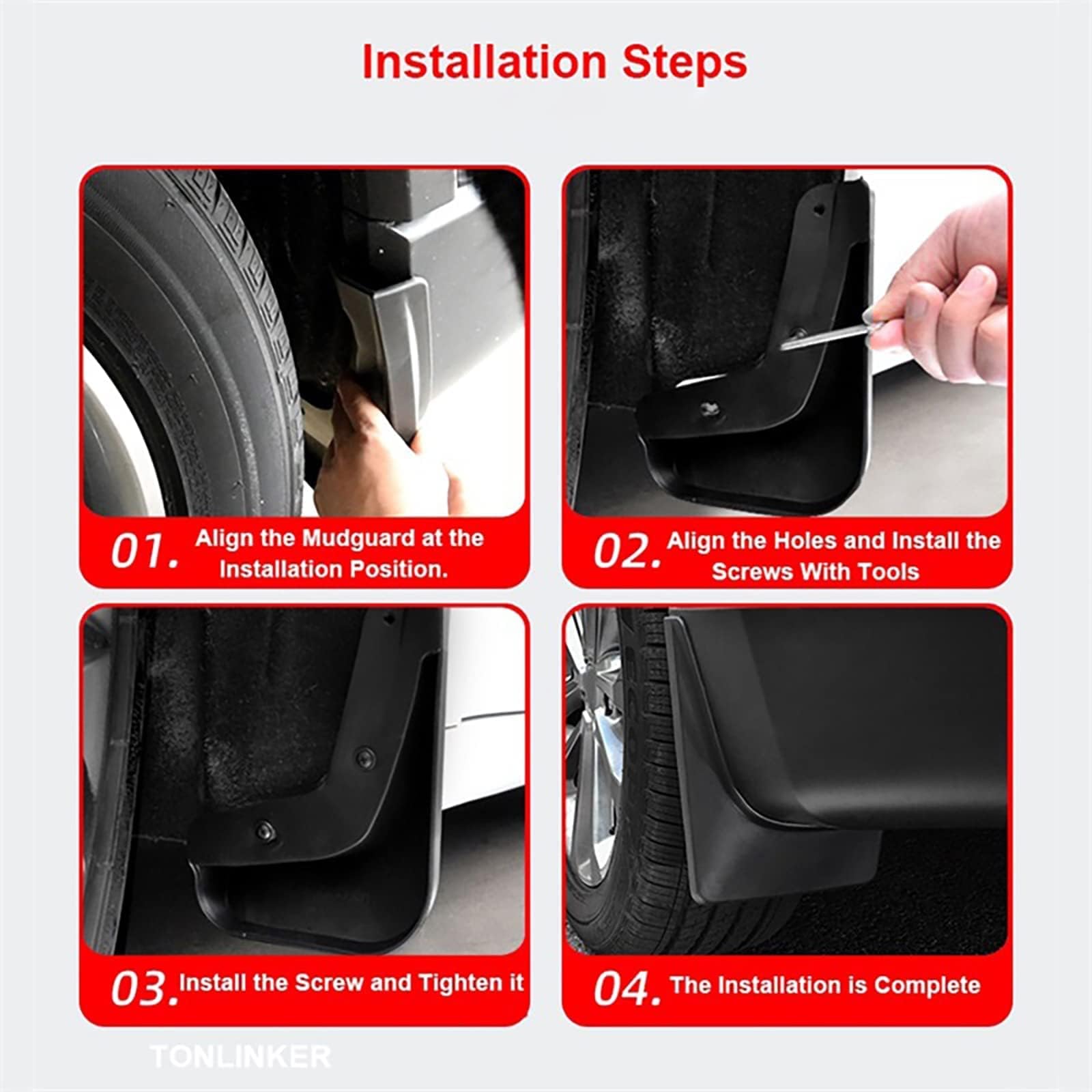 Auto Flap Paraspruzzi per Toyota Land Cruiser Prado LC90 FZJ90 1997~2002,Anteriore Posteriore Ruota Protettori Impermeabile Paraschizzi Guardie Accessori.