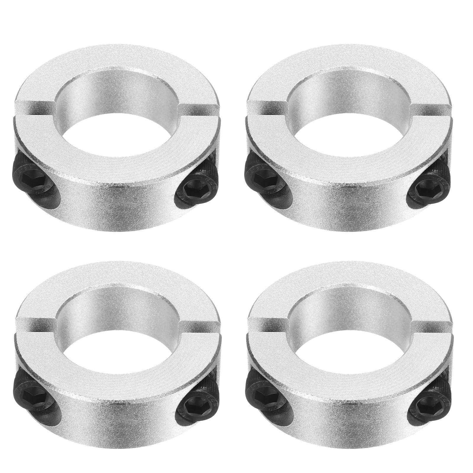 QUARKZMAN 4 Pezzi Collare A Doppia Divisione Per Albero, 28mm Diametro Interno Collare Di Bloccaggio A Due Pezzi 48mm Diametro Esterno 15mm Spessore, Con Vite Di Fissaggio Collare Diviso