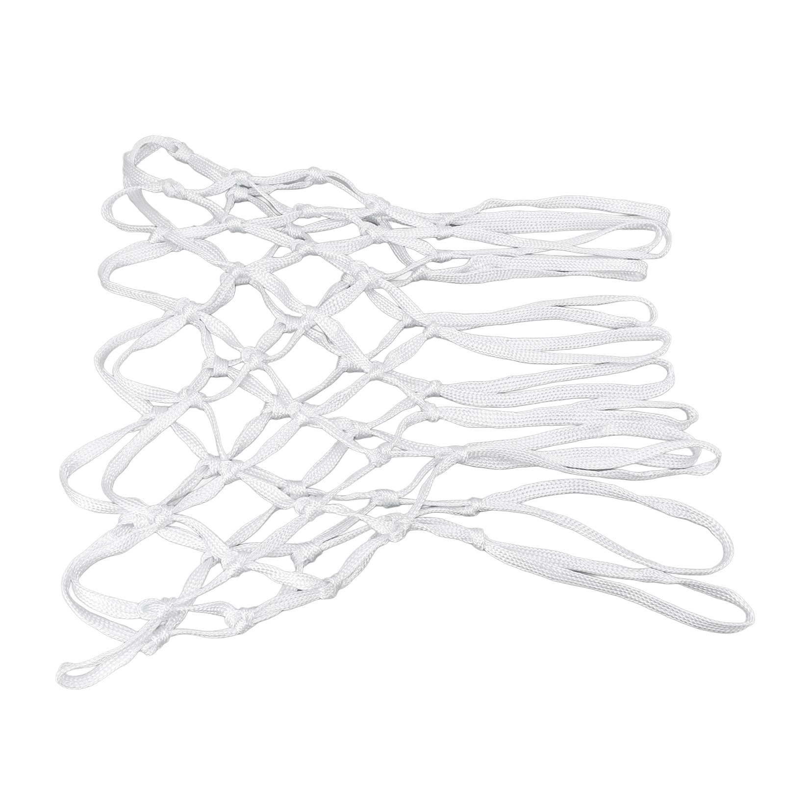 2Pcs Basketball Nets,Heavy Duty Basketball Net Replacement,Universal Professional Basketball Hoop Net for Indoor or Outdoor Basketball Hoops,Nylon-White
