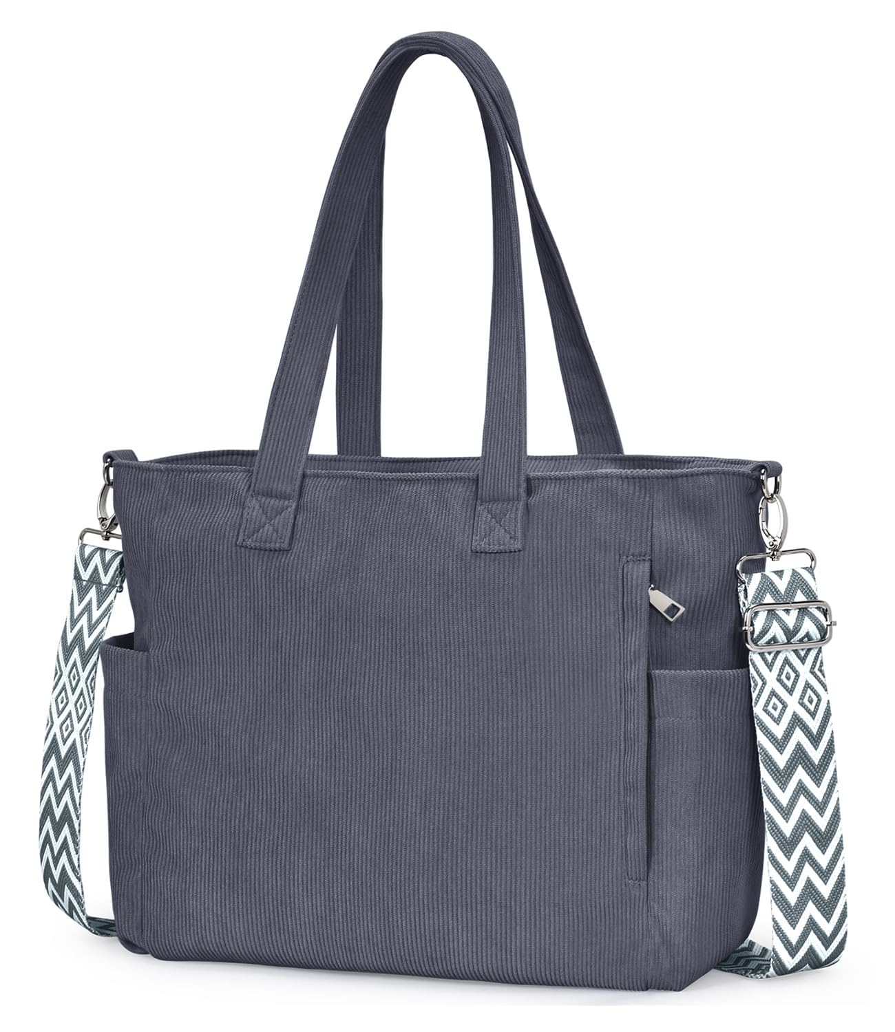 oscaurt Cord Tote Bag Shopper Tasche Damen Umhängetasche Schultertasche Damen Crossbody Bag mit Verstellbarem Schultergurt Handtasche Groß Tasche für Pendeln Einkaufen Reisen
