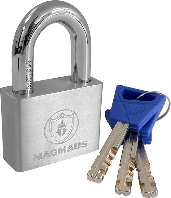 Magmaus® PDL/50 [Never-Rust] Heavy Duty Padlock Outdoor Weatherproof - [10mm Anti-Cut Shackle] - [High Security Protection] - Ideal Gate or Shed Lock (50 mm)